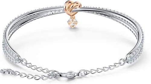 Miniatura 3 de SWAROVSKI Colección de joyas de cristal, pendientes y pulseras con forma de corazón, oro rosa y acabado en tono rodio