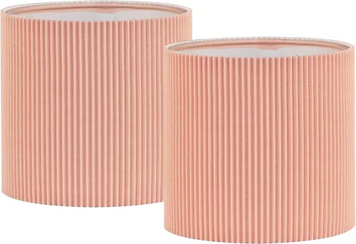 Miniatura 14 de KETTE - Pantallas de lámpara de tela plisada con clip para lámpara de mesa, araña, pared, juego de 2, tambor pequeño, 5.4"×5.4"×H5.2", tela TC