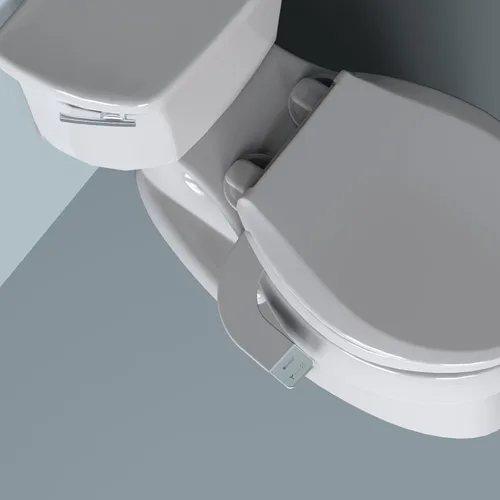 Miniatura 4 de Brondell Bidet - Thinline SimpleSpa SS-150 Rociador de agua fresca no eléctrico, accesorio de bidé para inodoro en blanco con boquilla de auto X