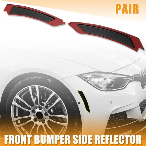 Miniatura 2 de X AUTOHAUX Par de marcador lateral del reflector del parachoques delantero 63147205398 63147205397 para BMW Serie 3 E90 E91 LCI 2009-2011 Reemplazar