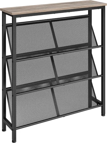 Miniatura 9 de CHOEZON Zapatero, Estante de Almacenamiento de Zapatos Inclinado de 4 Niveles, Zapatero Estrecho para Entrada, Organizador de Zapatos con Patas