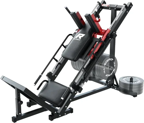 RitFit Leg Press Hack Squat Machine, Professional Adjustable Leg Press Machine for Home Gym with Linear Bearing, Full Lower Body Workout with Weight