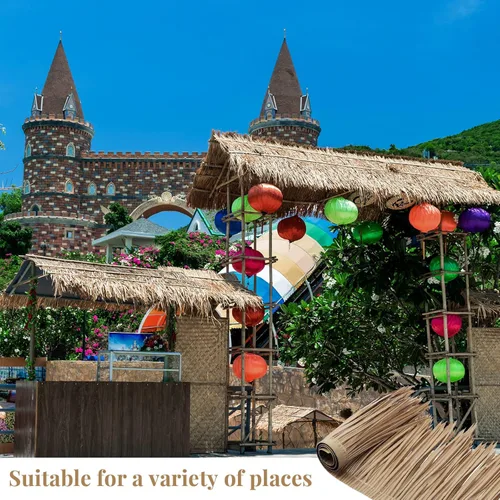 Miniatura 5 de Techo de paja para cabaña Tiki mexicana, falda para bar Tiki, ocultador de paja para bar de techo de paja, decoraciones para bar, rollo de paja