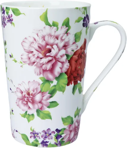 Miniatura 9 de Tazas de café lindas de 13 onzas para mujer, tazas de café con diseño floral de porcelana de hueso, tazas de té para mamá, mujeres, regalos