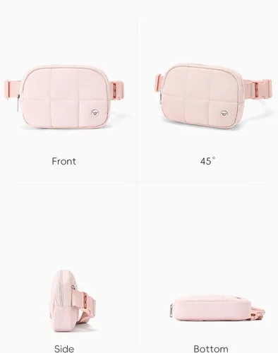 Miniatura 70 de WESTBRONCO Riñoneras para mujeres y hombres, bolsa para cinturón con bolsillos con cremallera, riñoneras modernas, bolsas cruzadas ligeras de 1
