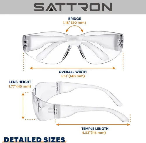Miniatura 4 de Gafas de seguridad transparentes a granel de 24, ANSI Z87.1, protección ocular para mujeres y hombres, resistentes a arañazos e impactos, ideales
