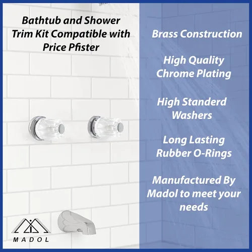 Miniatura 5 de Kit de reconstrucción para bañera y ducha compatible con Price Pfister – Ver dimensionamiento para el ajuste correcto- Juego