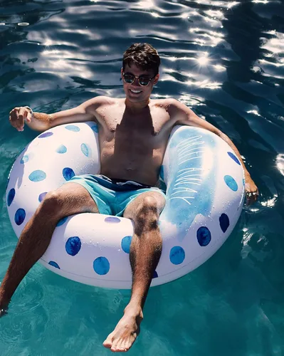 Miniatura 5 de Rae Dunn x CocoNut Flotador de anillo flotante, tamaño adulto, balsa inflable grande de 48 pulgadas y tubo interior de agua duradero, fácil