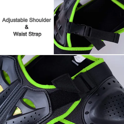Miniatura 3 de Seahouse Chaleco de armadura de motocicleta para niños, protector de espalda, chaqueta blindada de carreras de calle para hombre+1 bandana al azar
