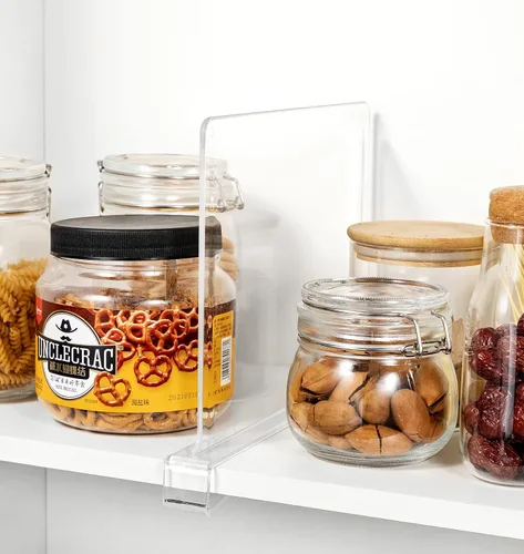 Miniatura 5 de HBlife Paquete de 12 separadores de estantes transparentes, organizador vertical de bolso para armario, perfecto para suéteres, camisas, bolsos