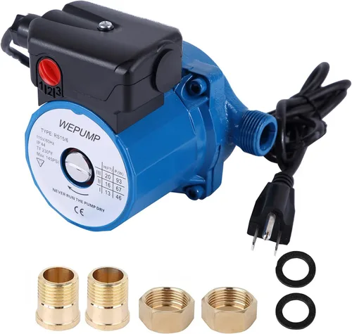 Miniatura 10 de NPT 3/4 '' Bomba de circulación de agua caliente doméstica 93W Bomba de recirculación para cabezal de ducha (RS15-6R)