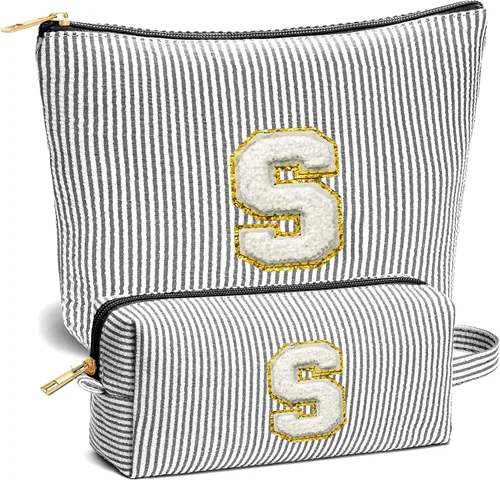 Miniatura 48 de Set de Bolsos de Maquillaje de Viaje - Bolso Inicial de Aseo de Viaje, Bolso de Cosméticos Portátil Bolso de Maquillaje de Viaje con Artículos Azul