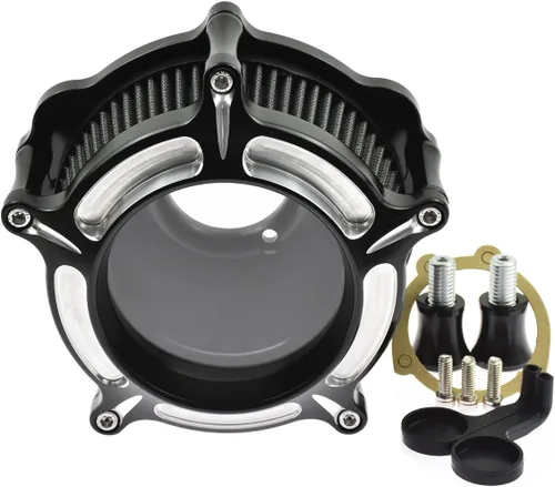 Miniatura 19 de Filtro de aire CNC para motocicleta Filtro de aire Limpiador de sistema de admisión (D-Para M8 Touring 17-23, Softail 18-24)