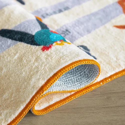 Miniatura 4 de Ashler - Alfombra infantil con alfabeto y animales para sala de juegos, 5.7 x 4.3 pies, alfombra de juego educativa para niños pequeños, alfombra