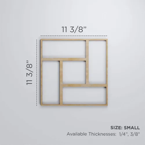 Miniatura 2 de Ekena Millwork WALW12X12X0375SHFWA Sheffield Paneles de pared decorativos de 3/8 pulgadas en T, 11 3/8 pulgadas de ancho x 11 3/8 pulgadas de alto