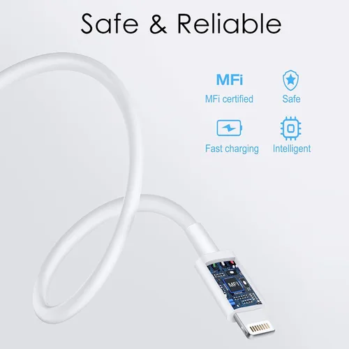 Miniatura 2 de Cable original [certificado por Apple MFi], cable Lightning a USB compatible con iPhone 13/12/11 Pro Max/XS MAX/XR/XS/X/8/7/Plus/6S iPad AirPods