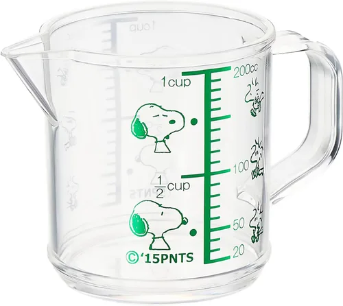 Taza medidora OSK MC-1, Taza medidora Rilakkuma, Pequeña, 7.8 fl oz (200 ml), Fabricada en Japón, Graduada, Para agua hirviendo, Con asa, Linda,