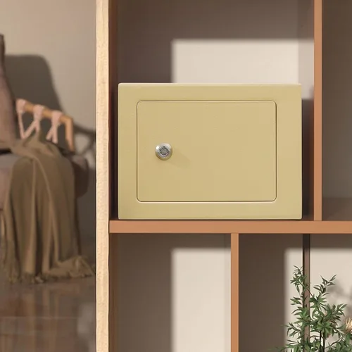 Miniatura 4 de ELLAIG Caja de seguridad pequeña 0.23 pies cúbicos Caja de seguridad para dinero en efectivo Mini Caja de seguridad con cerradura 9.05 x 6.7 x 6.7
