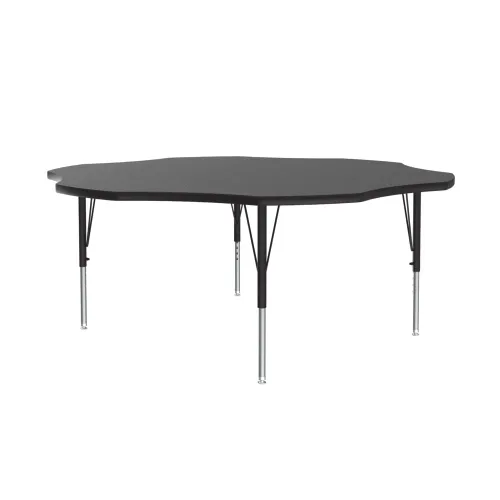 Miniatura 50 de Correll Mesa de Actividades Rectangular para Aula de 24"x36", Altura Ajustable (19"-29"), Granito Negro Laminado Térmico Fusionado Duradero
