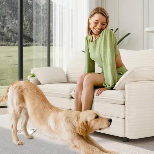 Miniatura 6 de Vesgantti 74" Cloud Couch for Living Room, 2 Seaters Deep Seat Sectional Modular Sofa, Double Cushion Corduroy Small Sofas Living Room Couches for