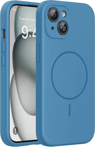 Miniatura 140 de Miracase Funda diseñada para iPhone 13, con protector de pantalla de vidrio templado, forro de microfibra suave antiarañazos, funda de goma