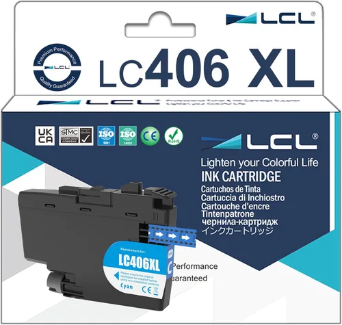 Miniatura 6 de LCL LC406XL Cartucho de tinta de alto rendimiento de repuesto para Brother LC406 LC406XLBK LC 406 XL Cartuchos de tinta negra para Brother