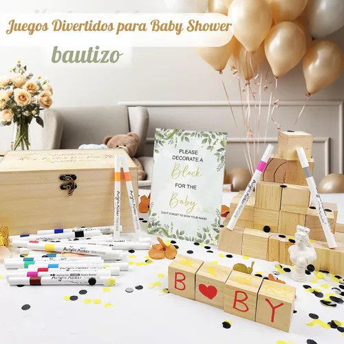 Miniatura 7 de Kit de letreros divertidos de 78 piezas para baby shower, ideas únicas para baby shower, juegos divertidos donde puedas dibujar al contenido de tu