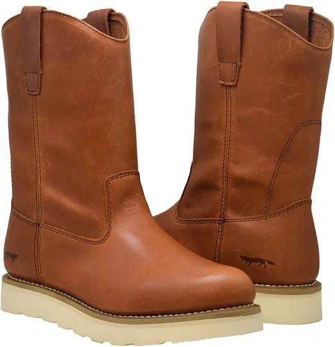 Miniatura 7 de Golden Fox Botas de Trabajo de 12" Tipo Pull On Wellington de Cuña con Suela Exterior Ligera para Construcción, Agricultura y Ganadería Marrón