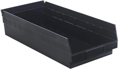 Quantum Storage QSB108 - Contenedores de plástico anidables resistentes para farmacia, hospital y almacén, labio colgante y 7 ranuras divisoras,
