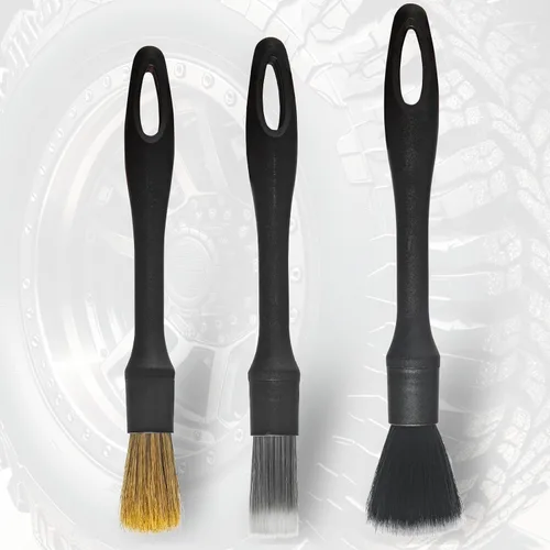Miniatura 2 de Juego de Cepillos de Detallado, Paquete de 3 Cepillos de Detallado de Automóviles para Tablero, Bahía del Motor, Rejillas de Ventilación, Asiento