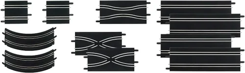 Miniatura 2 de Carrera 61601 Set de Extensión 2 Paquete de Piezas de Expansión Adicionales Compatible con GO Escala 1:43 Batería y Pistas de Carreras de Coches
