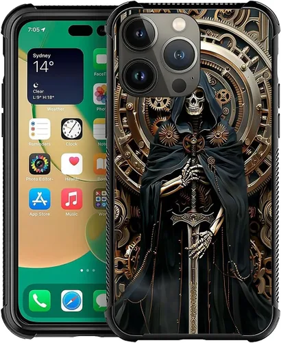 Miniatura 34 de CARLOCA Funda compatible con iPhone 11 Pro Max, patrón de carretera del desierto naranja alienígena, ultra protección, a prueba de golpes