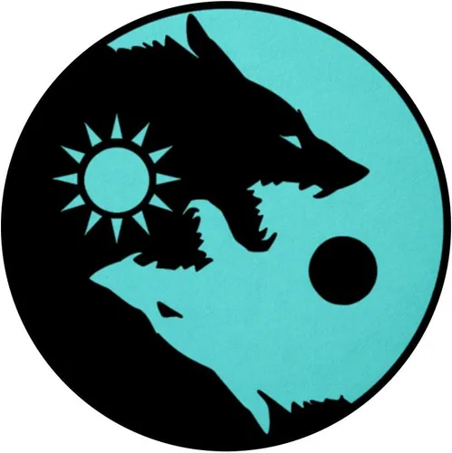 Miniatura 3 de Ying Yang Wolf, Turquoise, Sun Moon, Yin Yang Zen Dog Spirit - PopSockets Grip y soporte para teléfonos y tabletas