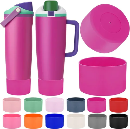 Miniatura 16 de Mity rain 2 piezas de botas protectoras de silicona para botellas y vasos FreeSip Sway de Owala de 30 oz y 40 oz - Accesorios para owala, mejora
