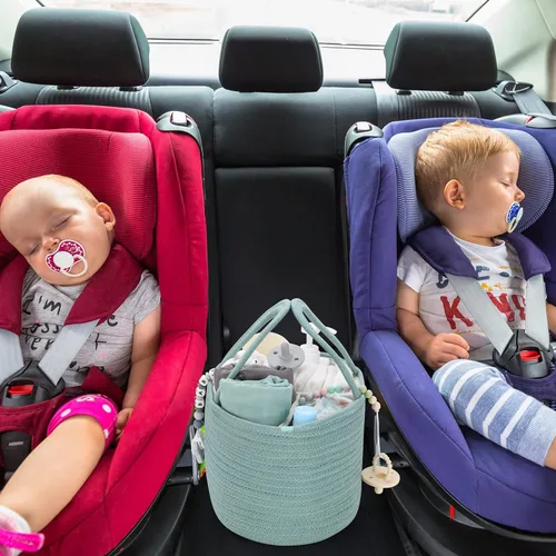 Miniatura 47 de Organizador de pañales para bebé con cuerda de algodón para niña o niño, cesta de almacenamiento portátil para guardería, bolsa de transporte