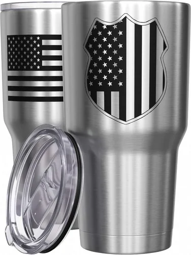 Miniatura 59 de We The People Holsters - Momma Bear - Vaso de café - Taza de viaje de café con bandera americana - Vaso grabado - Vaso termo doble - 30 onzas