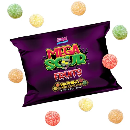 Miniatura 32 de Barnetts - Mega Sour Candy Apple 3.67 oz - Bolsas dulces de moda - Dulces tradicionalmente hechos a mano - Revestimiento agrio dura 20 segundos