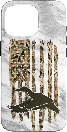 Miniatura 20 de Funda de caza de caza para iPhone 13 Pro Max con diseño de camuflaje gris y bandera de Estados Unidos
