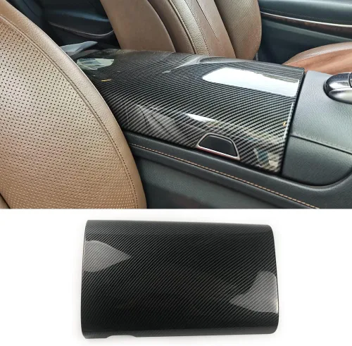 Cubierta protectora para Mercedes-Benz Clase S W221 W222 S400 S450 S500 S550 S560 S600 Color de fibra de carbono Interior del coche Reposabrazos