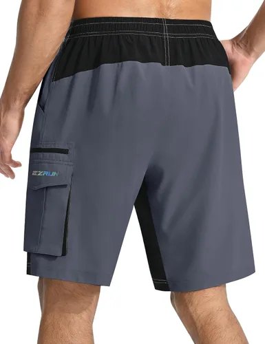 Miniatura 2 de EZRUN - Pantalones cortos de ciclismo de montaña acolchados 3D para hombre