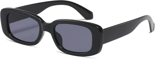 kimorn Lentes de sol rectangulares para mujeres y hombres, modernos, retro, a la moda, gafas de sol vintage de los años 90, protección UV 400, marco