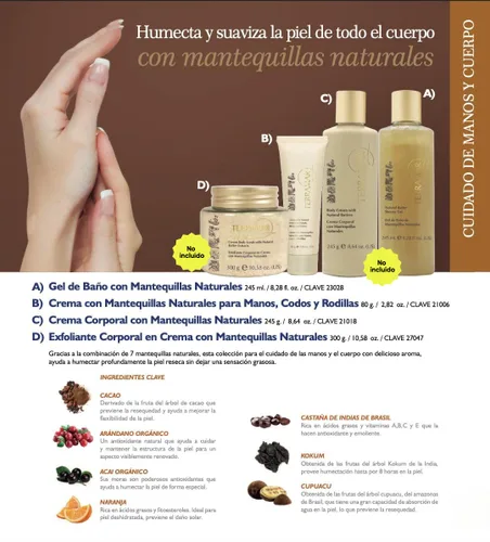 Miniatura 2 de Terramar Crema de Manos con Mantequillas Naturales, 2.82 oz, para Manos, Codos y Rodillas