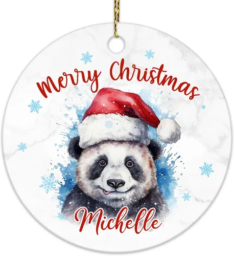 Miniatura 30 de Hyturtle Adorno de Navidad personalizado para amantes de las llamas, adorno de cerámica con nombre personalizado de llama, regalos lindos