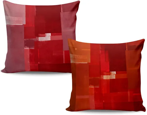 Miniatura 16 de Juego de 2 fundas de almohada, arte abstracto de 16 x 16 pulgadas, cuadradas, decoración del hogar, fundas de almohada decorativas para sofá