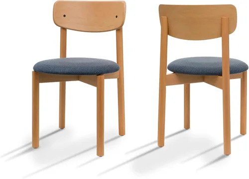 Miniatura 8 de Juego de 6 sillas de comedor de madera tapizadas modernas de mediados de siglo para muebles de habitación con diseño ergonómico duradero prémium