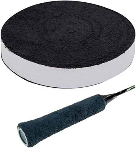 Miniatura 9 de ITODA Toalla de raqueta de tenis de bádminton, pegamento de mano de algodón antideslizante para sudar, raqueta de bádminton, cinta para el sudor