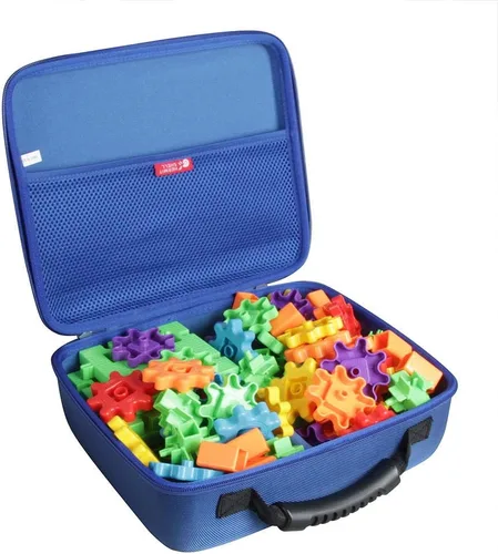 Hermitshell Estuche de viaje para Learning Resources Gears Deluxe Building Set de 100 piezas (azul)