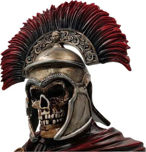 Miniatura 5 de LOOYAR - Estatua de resina de centurión romano muertos vivientes para decoración de escritorio de oficina en casa Undead Roman centurion design