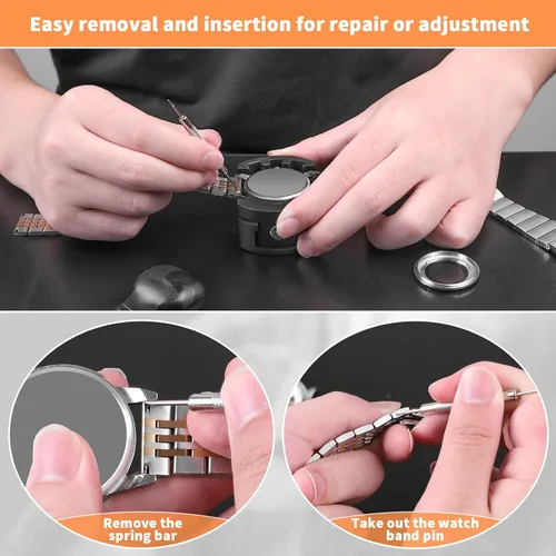 Miniatura 6 de Kit de herramientas de repuesto de batería de reloj, kit de reparación de BYNIIUR Watch, abridor de reloj, herramienta de extracción de llave