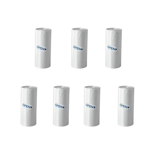 Bolsas de basura mini para mini bote de basura, 105 unidades / 7 rollos de bolsas de basura blancas para cesto de residuos de escritorio de varios
